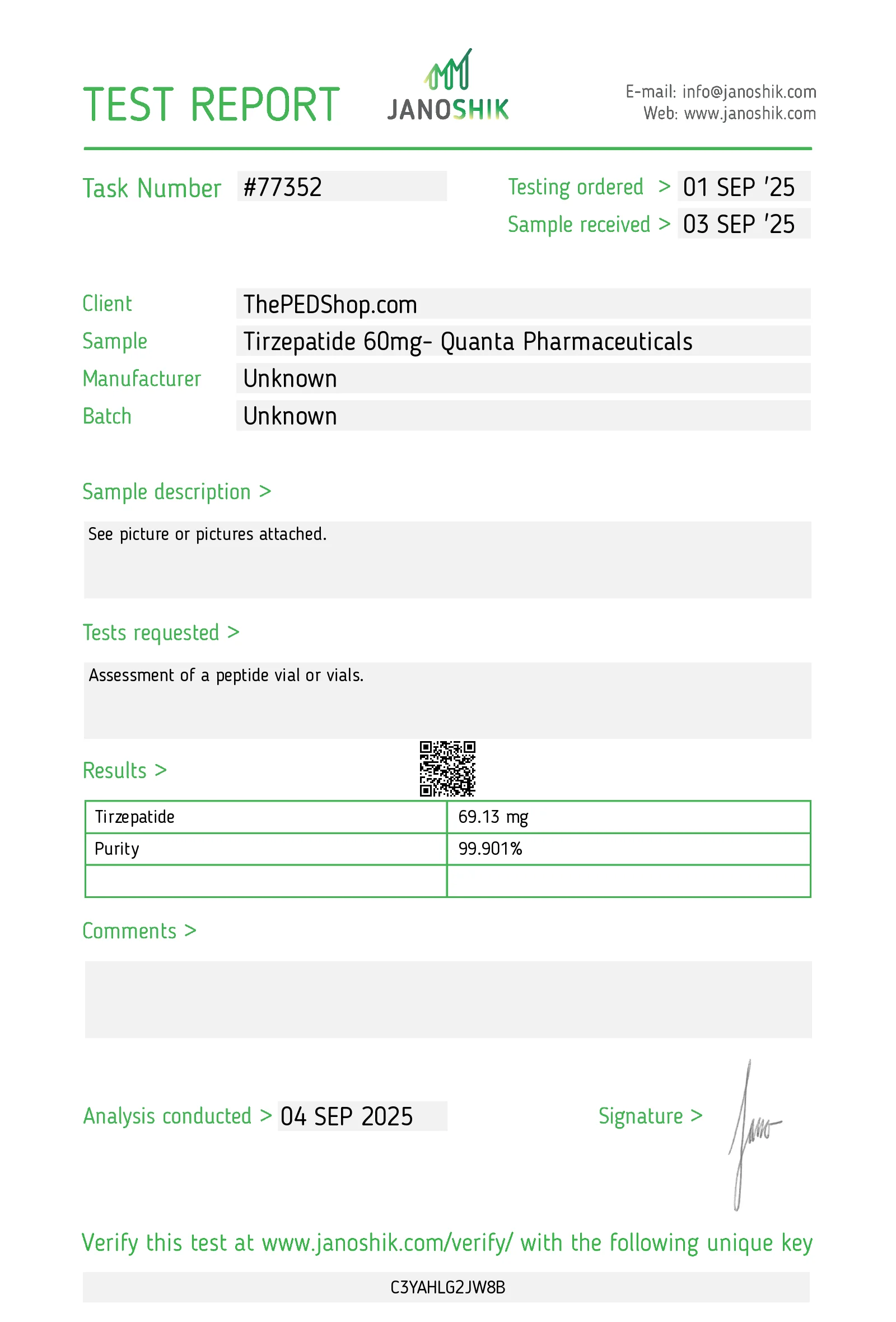 Quanta Pharma Tirzepatide 60mg - Image 2
